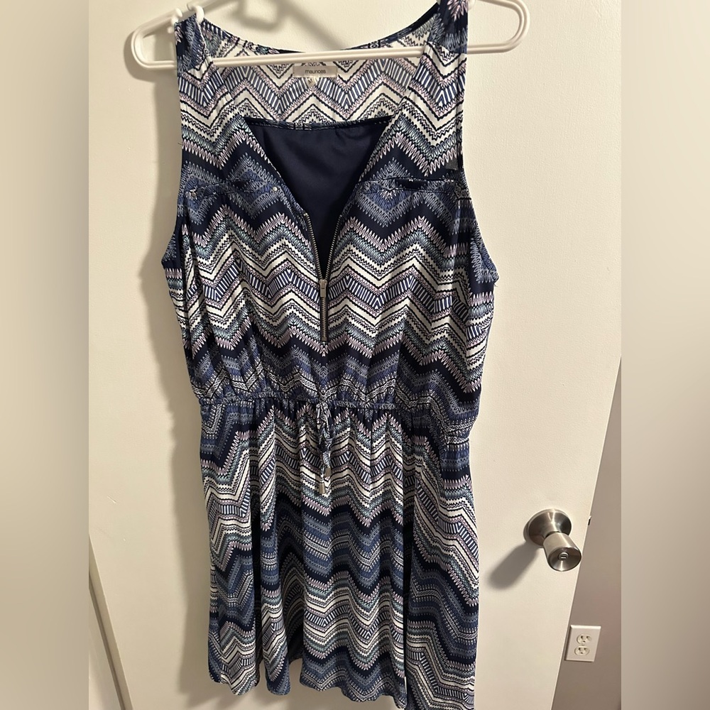 Maurices Navy and White Zigzag Dress